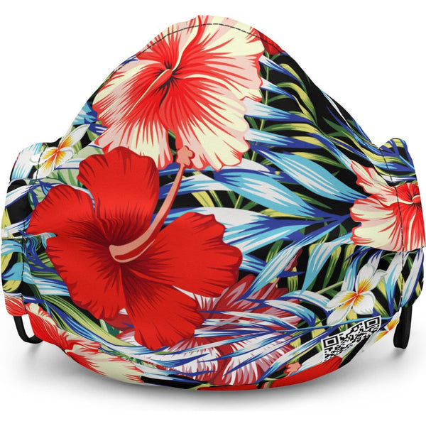 Hawaiian Floral Premium face mask