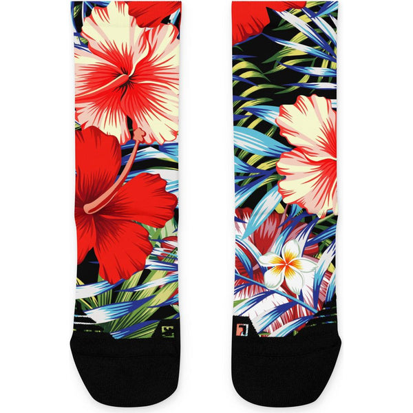 Hawaiian Floral Basketball socks