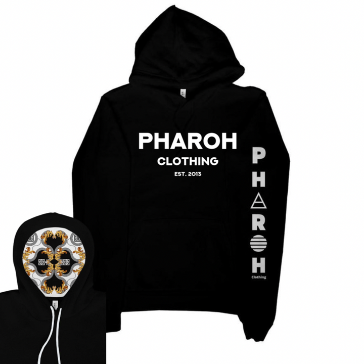 King Tut Designer Fabric pullover hoody | Pharoh Clothing - Pharoh Athletics