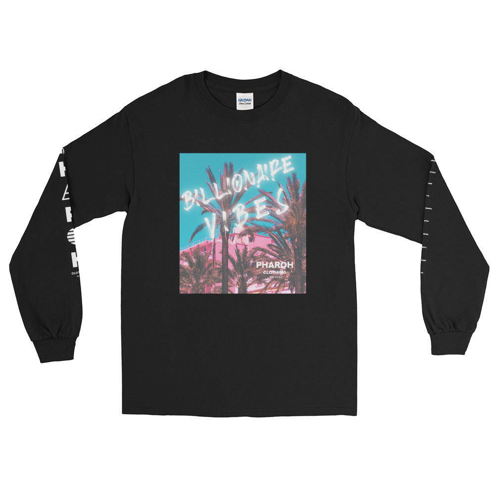 Florida Westcoast Billionaire Vibes Men’s Long Sleeve Shirt - Pharoh Athletics