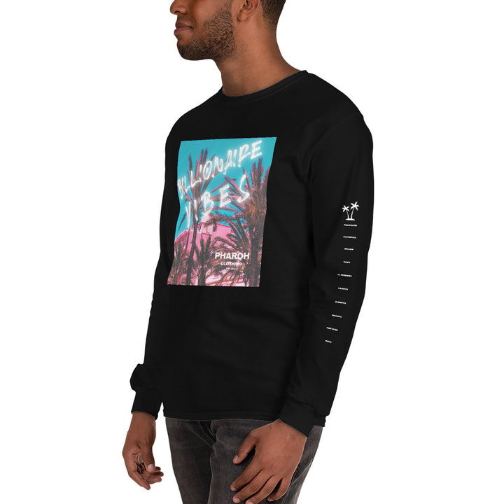 Florida Westcoast Billionaire Vibes Men’s Long Sleeve Shirt - Pharoh Athletics