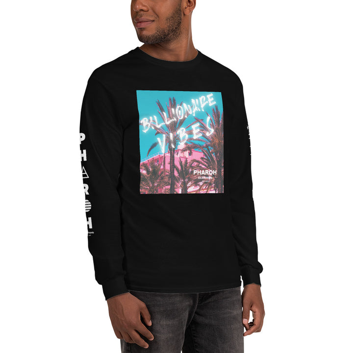 Florida Westcoast Billionaire Vibes Men’s Long Sleeve Shirt - Pharoh Athletics