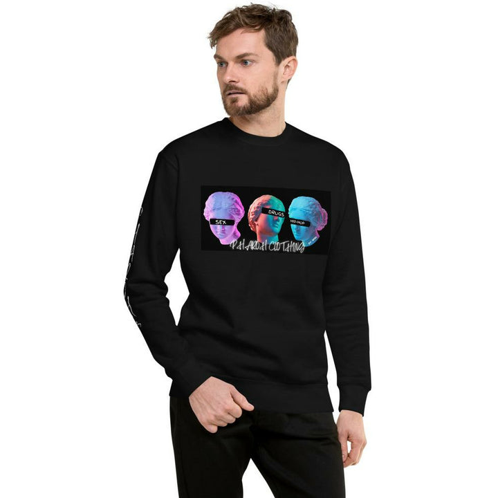 Sex Drugs and Hip Hop Mens Unisex Fleece Pullover - Pharoh Athletics
