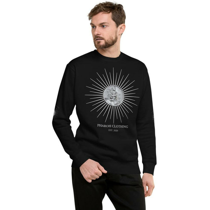 Pharoh Clothing Egyptian Silver Bullion Coin Unisex Sweatshirt - Pharoh Athletics