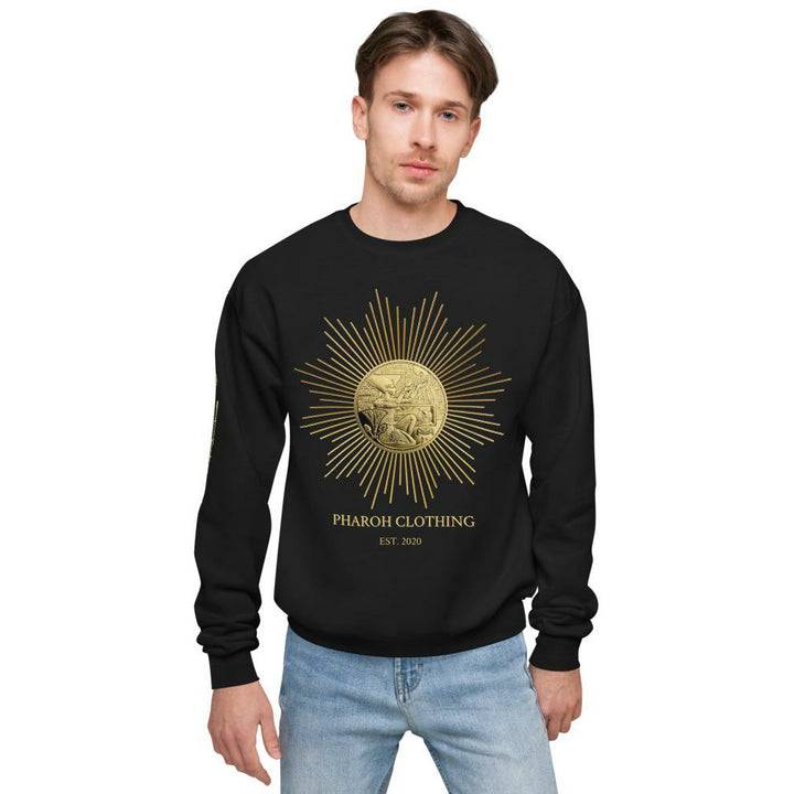 Pharoh Clothing Egyptian Gold Medal Coin Mens Unisex fleece sweatshirt - Pharoh Athletics